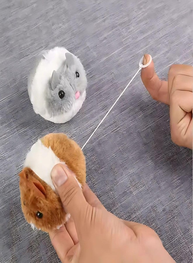 PET FUN Wind-Up Mouse Toy with Twirling Tail for Cats & Kittens | Plush Interactive Play|Pack of 2 - Image 3